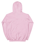 rosa MURR Unisex Heavy-Blend Hoodie – streetwear style, cotton-poly blend, back view with double-lined hood and ribbed cuffs
