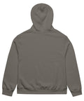 Black MURR Unisex Oversized Heavyweight Hoodie – asphalt grey, cotton blend, back view, streetwear style, relaxed fit, casual urban fashion
