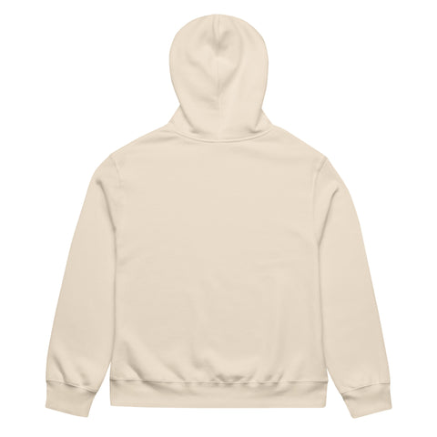 beige MURR Unisex Oversized Heavy‑Weight Hoodie – streetwear style, front view, relaxed fit cotton‑poly blend
