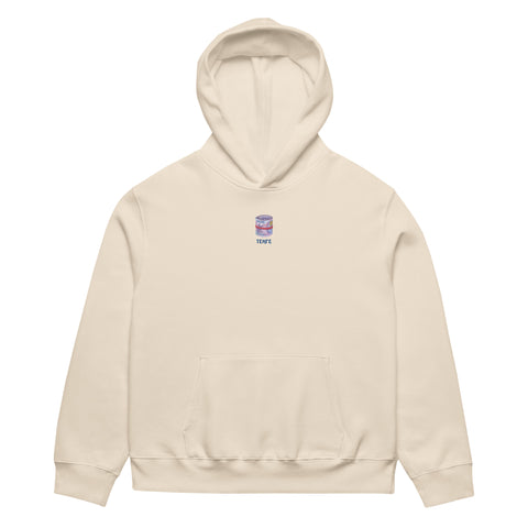 beige MURR Unisex Oversized Heavy‑Weight Hoodie – streetwear style, front view, relaxed fit cotton‑poly blend
